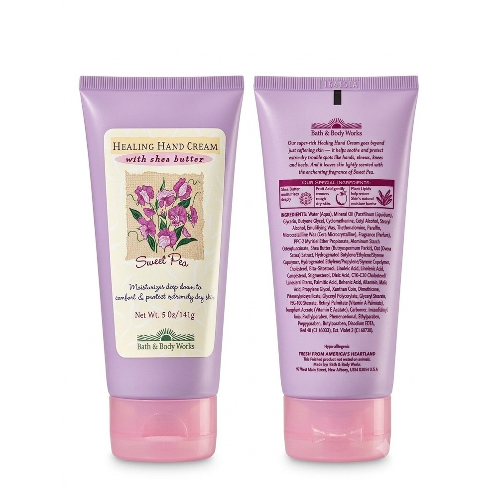 NEW Bath & Body Works SWEET PEA Healing Hand Cream 5 oz Retired HTF Discontinued